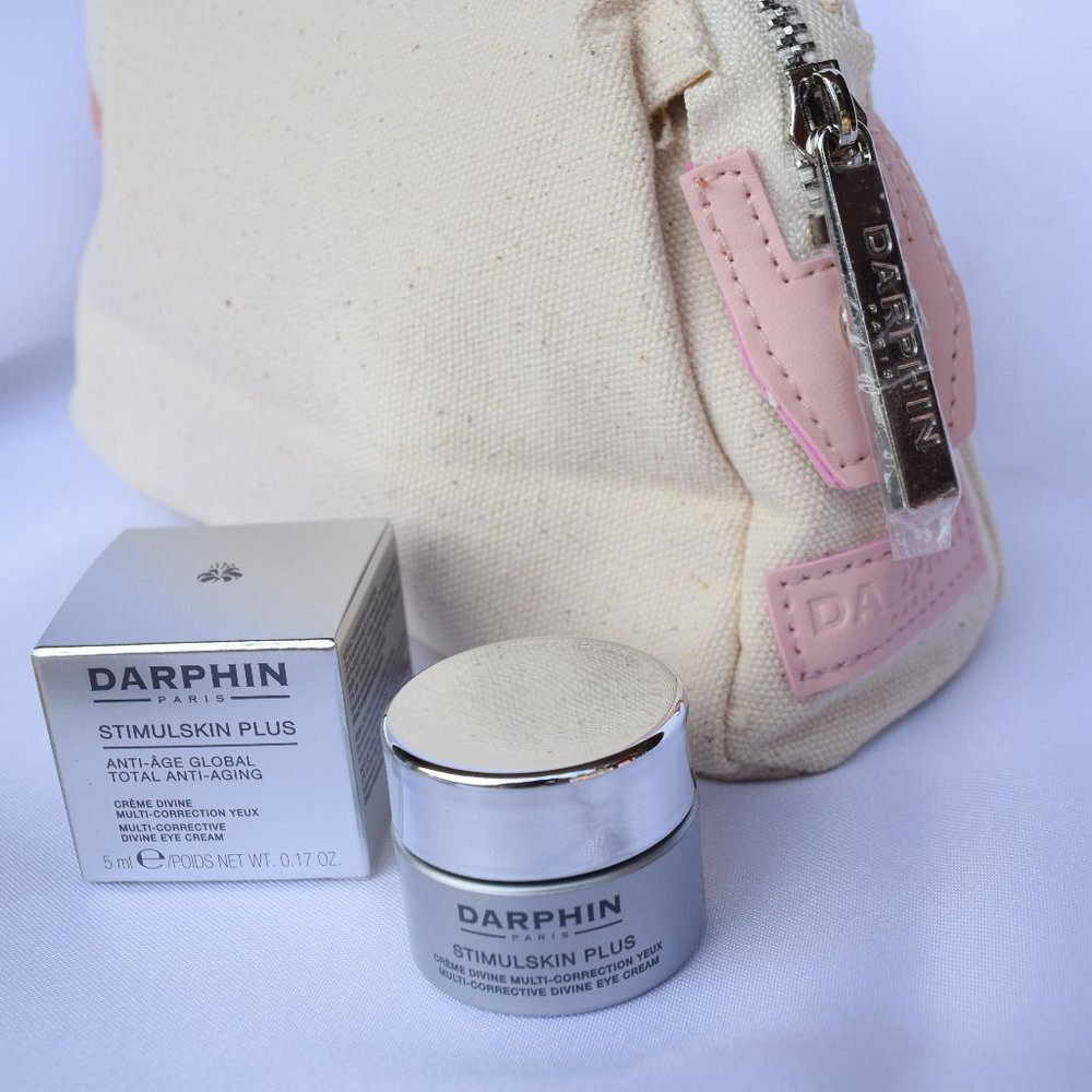 DARPHIN Skincare Gift Set-Blush Pouch,Face Toner,Essential Oil,Eye Cream-4pc-NEW - Picture 3 of 16
